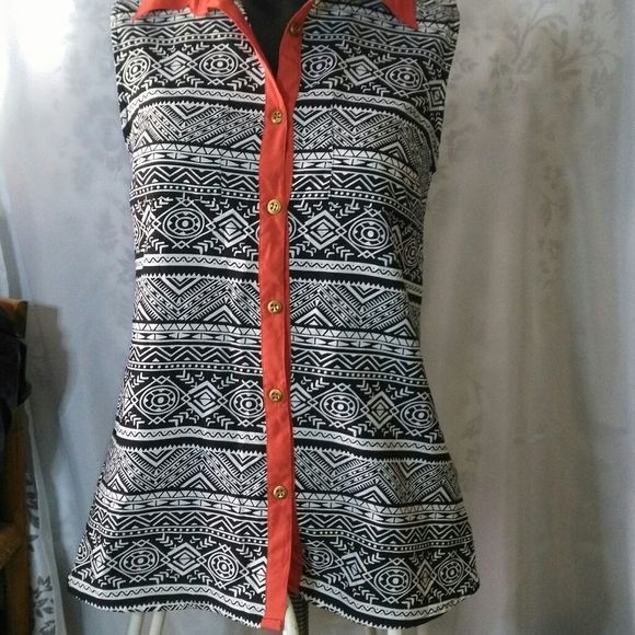 PINKY silk sleveless button down blouse Size XS 3 for $30 + 15% discount - Picture 2 of 6